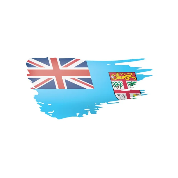Bandera de Fiji, ilustración vectorial sobre fondo blanco . — Vector de stock