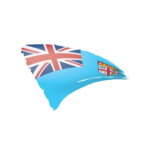 Fiji flag, vektor illustration på en hvid baggrund . – Stock-vektor