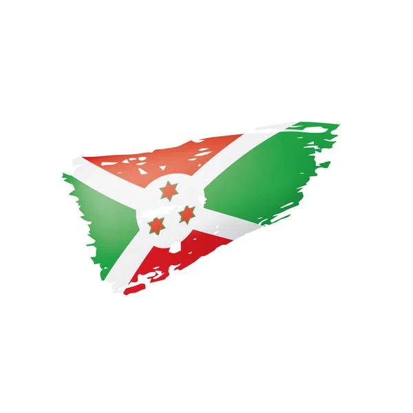 Bandera de Burundi, ilustración vectorial sobre fondo blanco . — Vector de stock