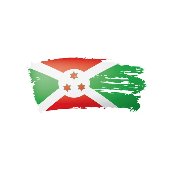 Burundi flag, vector illustration on a white background. — Stock Vector