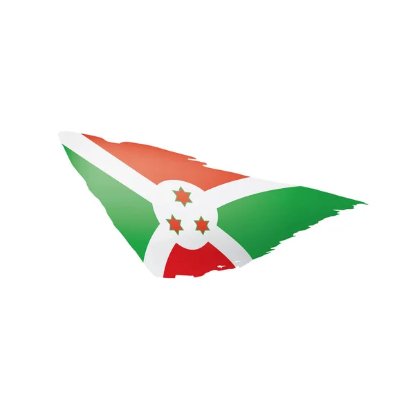 Burundi flag, vector illustration on a white background. — Stock Vector