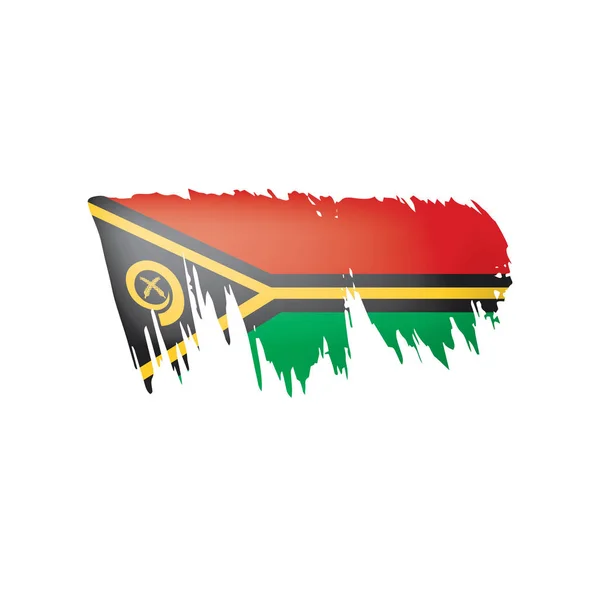 Vanuatu vlag, vector illustratie op een witte achtergrond. — Stockvector