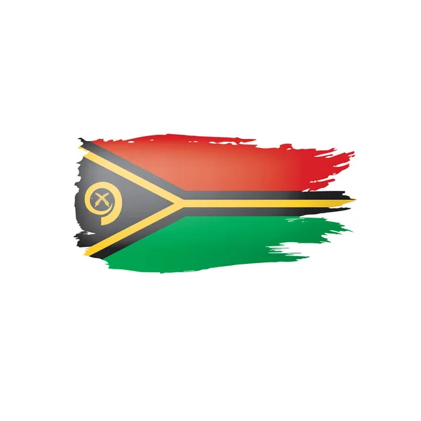 Vanuatu flagga, vektor illustration på en vit bakgrund. — Stock vektor