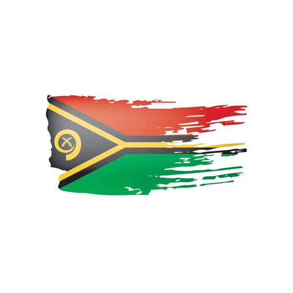 Bandiera Vanuatu, illustrazione vettoriale su sfondo bianco. — Vettoriale Stock