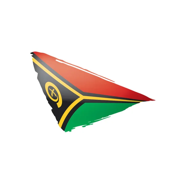 Vanuatu Flagga Vektor Illustration Vit Bakgrund — Stock vektor