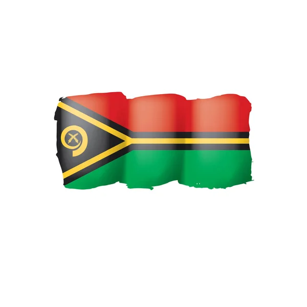 Vanuatu flagga, vektor illustration på en vit bakgrund. — Stock vektor