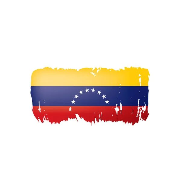 Venezuela lobogója, egy fehér háttér vektor illusztráció. — Stock Vector