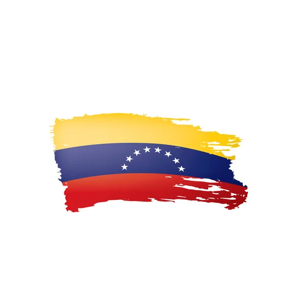 Vlag van Venezuela, vectorillustratie op een witte achtergrond. — Stockvector