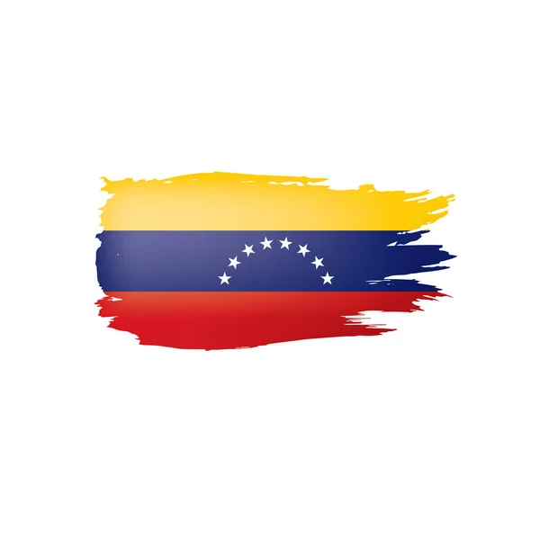 Drapeau Venezuela, illustration vectorielle sur fond blanc . — Image vectorielle