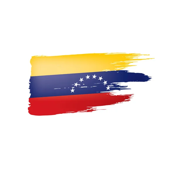 Vlag van Venezuela, vectorillustratie op een witte achtergrond. — Stockvector