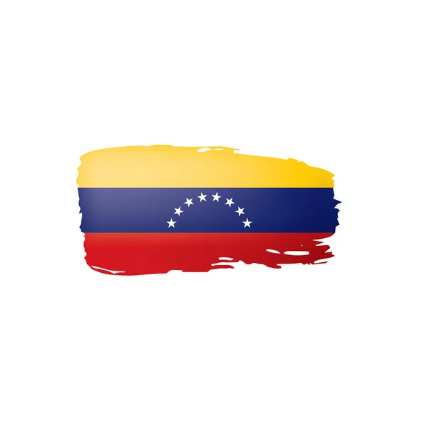 Drapeau Venezuela, illustration vectorielle sur fond blanc . — Image vectorielle