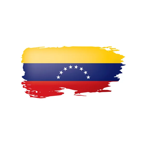 Vlag van Venezuela, vectorillustratie op een witte achtergrond. — Stockvector