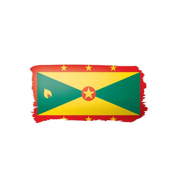 グレナダの旗、白の背景にベクトル画像. — ストックベクタ