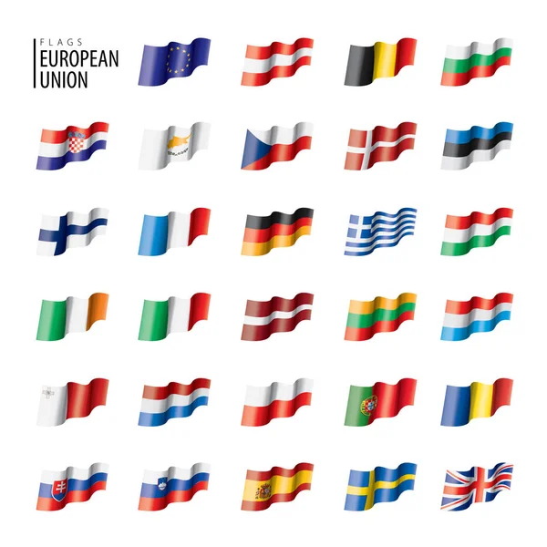 Flags of the european union. Vector illustration. — Stock Vector