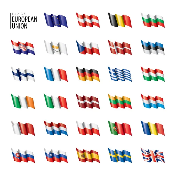 Flags of the european union. Vector illustration. — Stock Vector