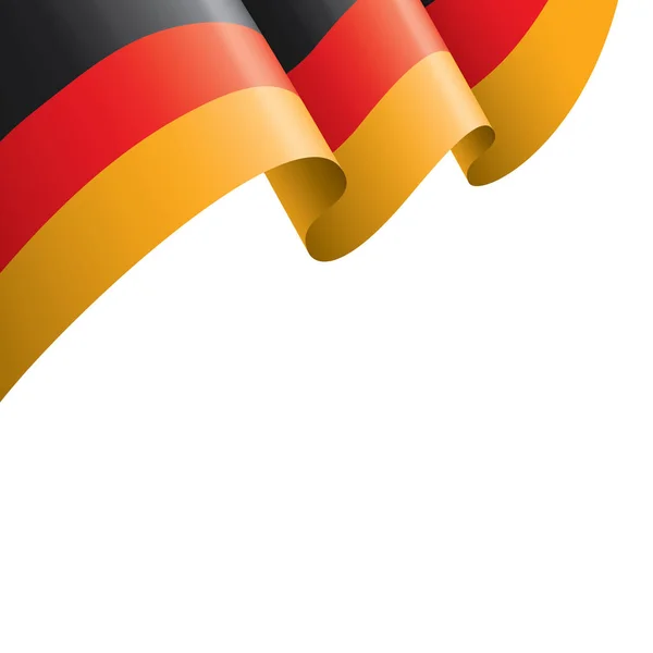 ドイツ国旗白い背景のベクトルイラスト — ストックベクタ