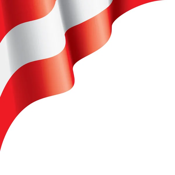 오스트리아 국기, 흰 배경 위의 벡터 그림 — 스톡 벡터