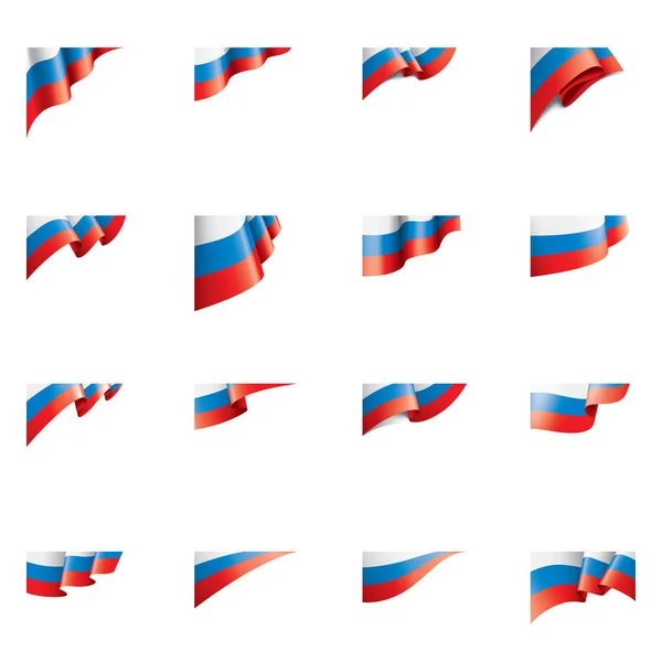 Drapeau Russie, illustration vectorielle sur fond blanc — Image vectorielle