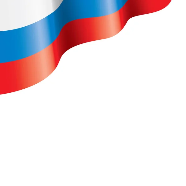 Bandera Rusia Ilustración Vectorial Sobre Fondo Blanco — Vector de stock