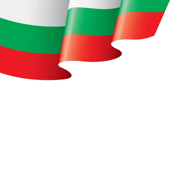 保加利亚国旗，白色背景上的矢量插图 — 图库矢量图片