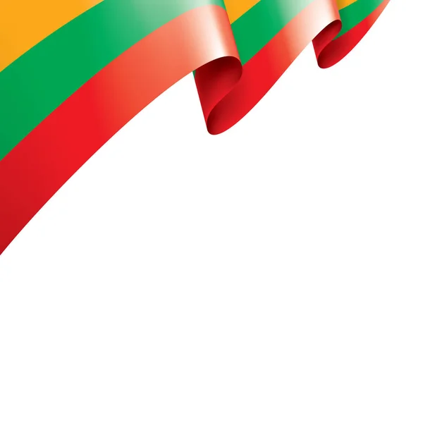 Bandera de Lituania, ilustración vectorial sobre fondo blanco. — Archivo Imágenes Vectoriales