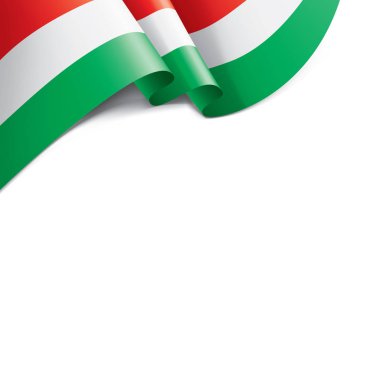 Hungary flag, vector illustration on a white background clipart