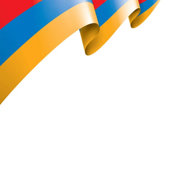 Bandera de Armenia, ilustración vectorial sobre fondo blanco — Vector de stock