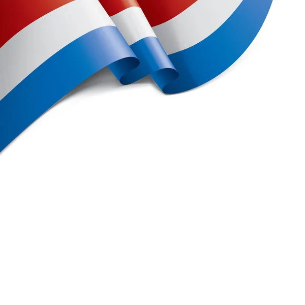 Nederlandse vlag, vectorillustratie op een witte achtergrond — Stockvector