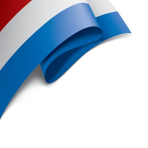荷兰国旗 白色背景上的矢量插图 — 图库矢量图片