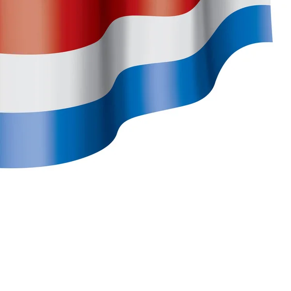 Flagge der Niederlande, Vektorabbildung auf weißem Hintergrund — Stockvektor