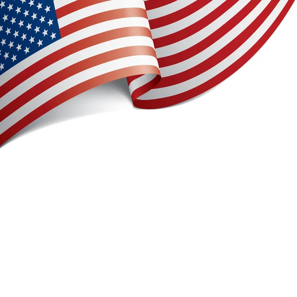 Прапор США, ілюстрація на білому тлі — стоковий вектор