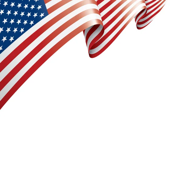 USA Flagge, Vektorabbildung auf weißem Hintergrund — Stockvektor