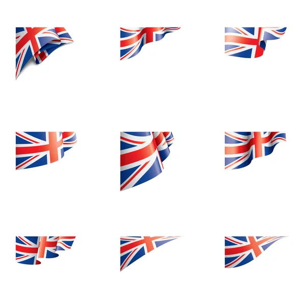 Flagge Großbritanniens, Vektorabbildung auf weißem Hintergrund — Stockvektor