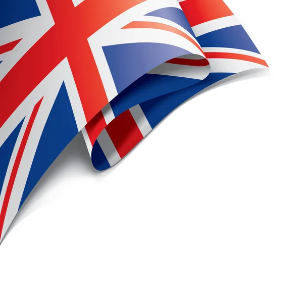 United Kingdom flag, vector illustration on a white background — Stock Vector