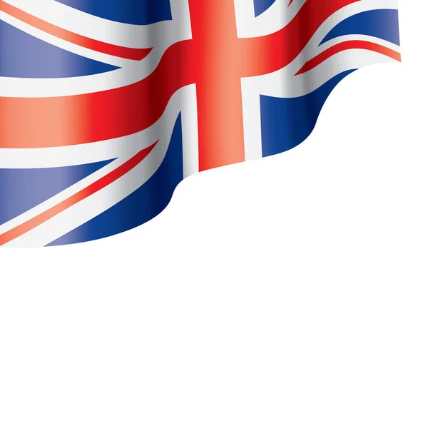 United Kingdom flag, vector illustration on a white background — Stock Vector