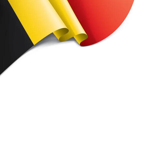 Belgien flag, vektorillustration på hvid baggrund – Stock-vektor