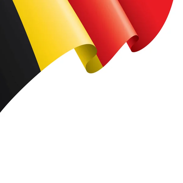 Belgische Flagge, Vektorabbildung auf weißem Hintergrund — Stockvektor