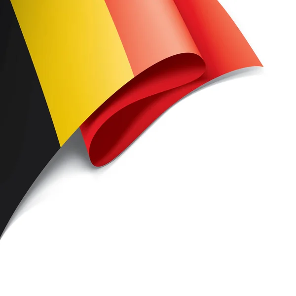 Bandera de Bélgica, ilustración vectorial sobre fondo blanco — Vector de stock