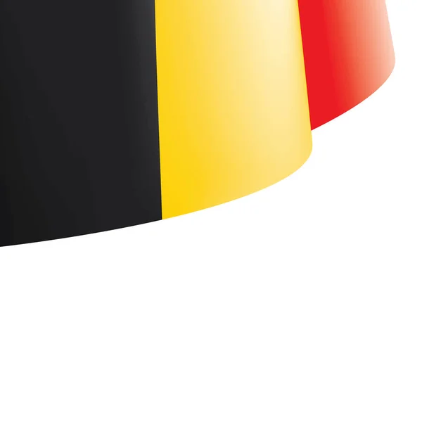 Belgien flag, vektorillustration på hvid baggrund – Stock-vektor