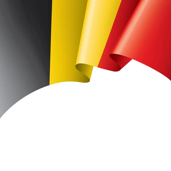 Drapeau de Belgique, illustration vectorielle sur fond blanc — Image vectorielle