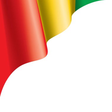 Gine bayrağı, beyaz arkaplanda vektör illüstrasyonu