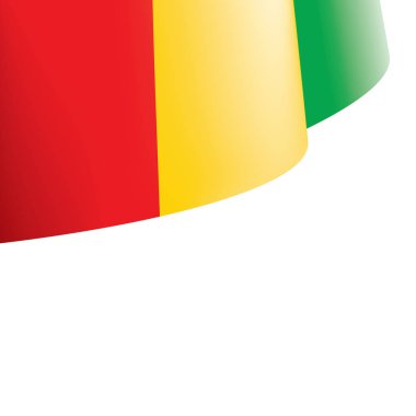 Gine bayrağı, beyaz arkaplanda vektör illüstrasyonu