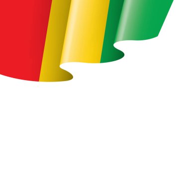 Gine bayrağı, beyaz arkaplanda vektör illüstrasyonu