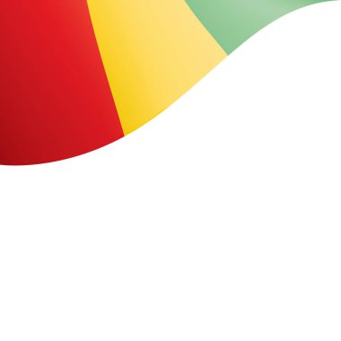 Gine bayrağı, beyaz arkaplanda vektör illüstrasyonu