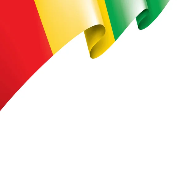 Guinea flag, vector illustratie op een witte achtergrond — Stockvector