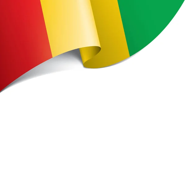 Bandera de Guinea, ilustración vectorial sobre fondo blanco — Archivo Imágenes Vectoriales