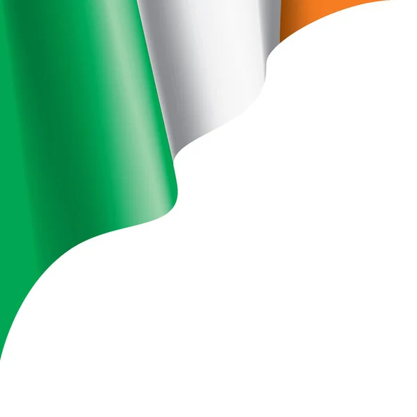 Irsko vlajka, vektorové ilustrace na bílém pozadí — Stockový vektor