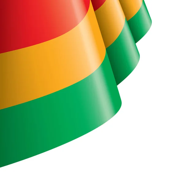 Bolivia flagga, vektorillustration på vit bakgrund. — Stock vektor
