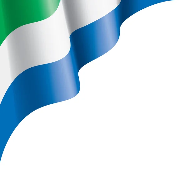 Sierra Leone vlag, vector illustratie op een witte achtergrond. — Stockvector