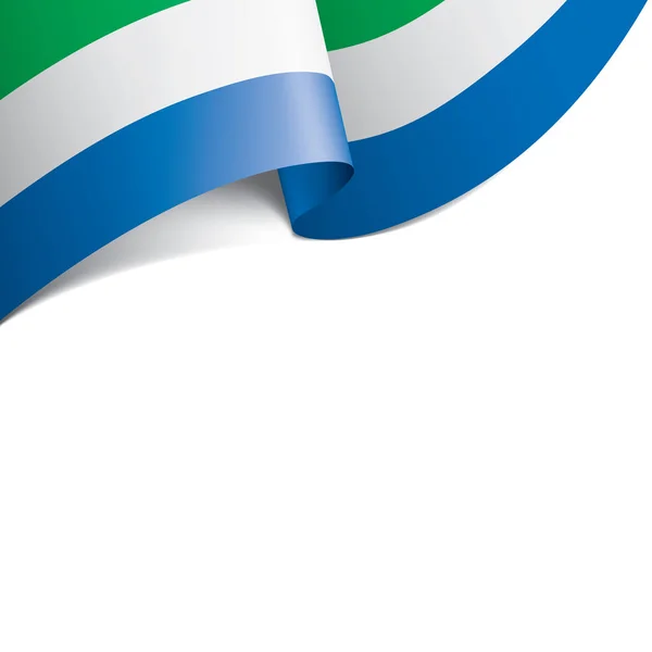 Sierra Leone zászló, vektor illusztráció fehér háttérrel. — Stock Vector